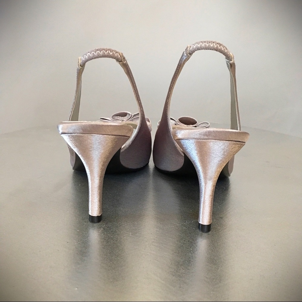 Nina Royal Silver Sling Back Heels - Picture 3 of 5